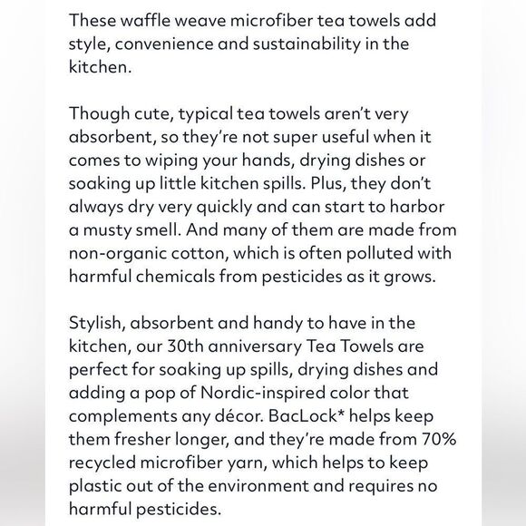 Norwex Tea Towels Limited Edition Soft Blossoms/Brush Strokes NWT - Picture 7 of 11